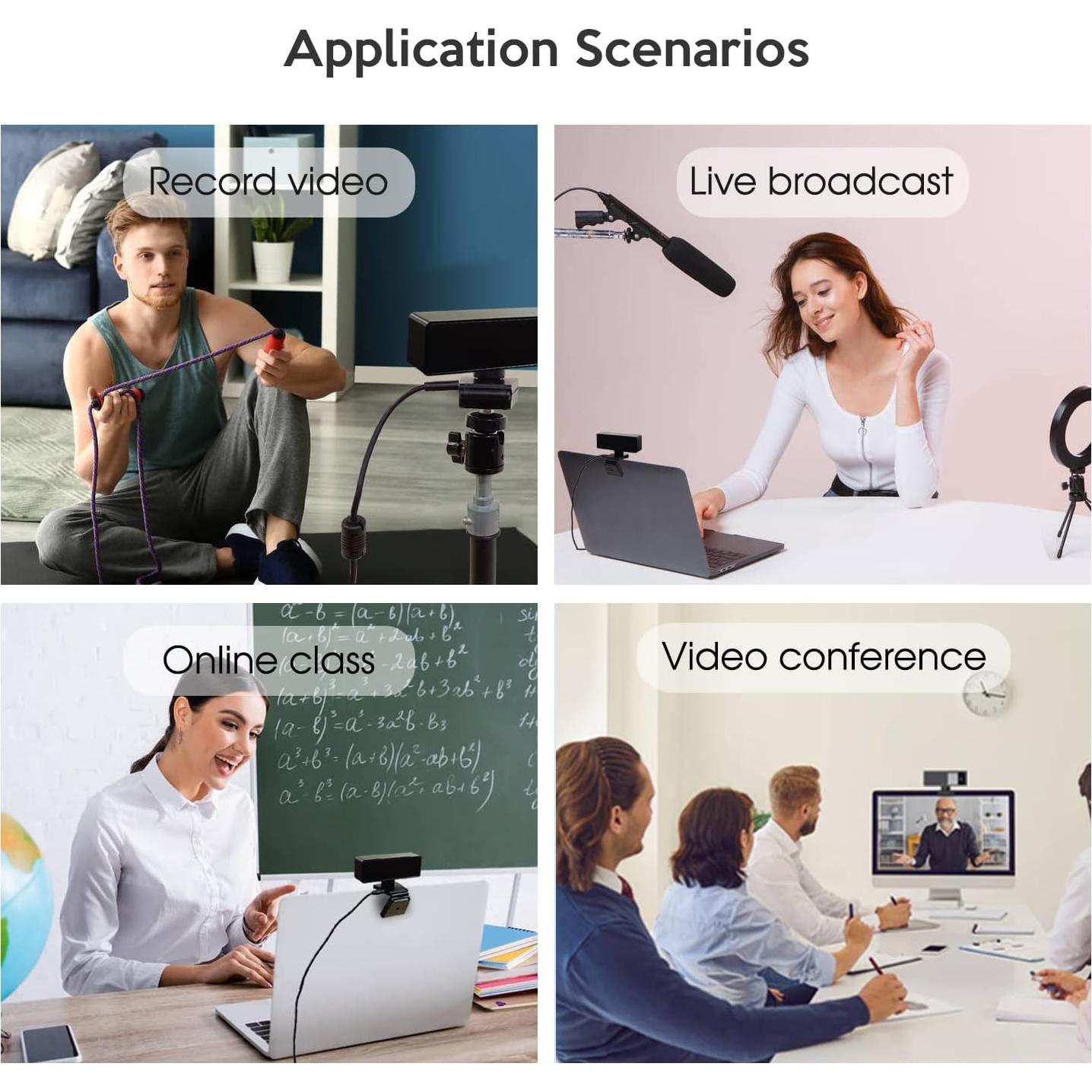 Webcam TOALLIN 2K AI con Seguimiento Automático y Zoom 2X