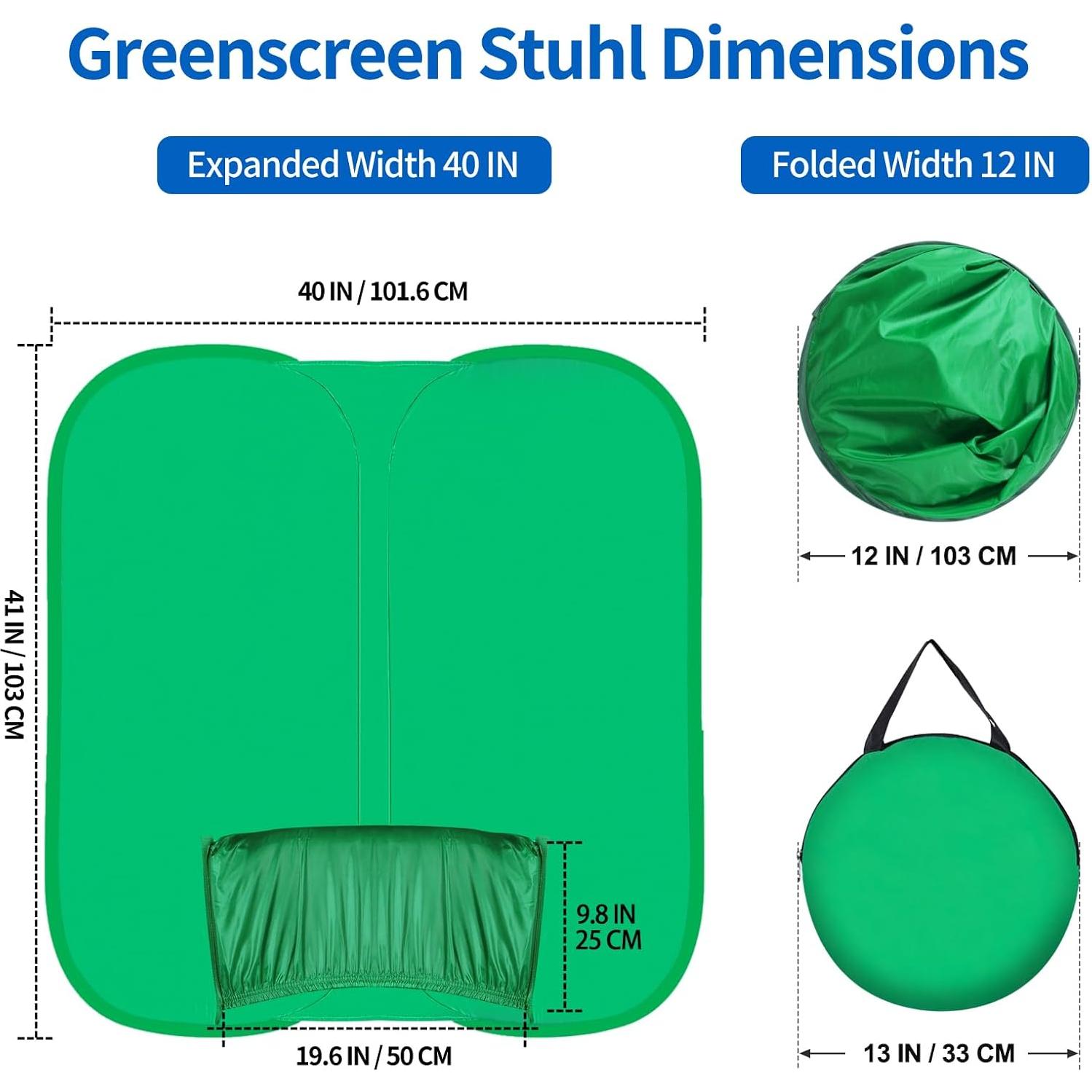 Fondo de Pantalla Verde Plegable SRIMMIT 102x101 cm para Fotografía