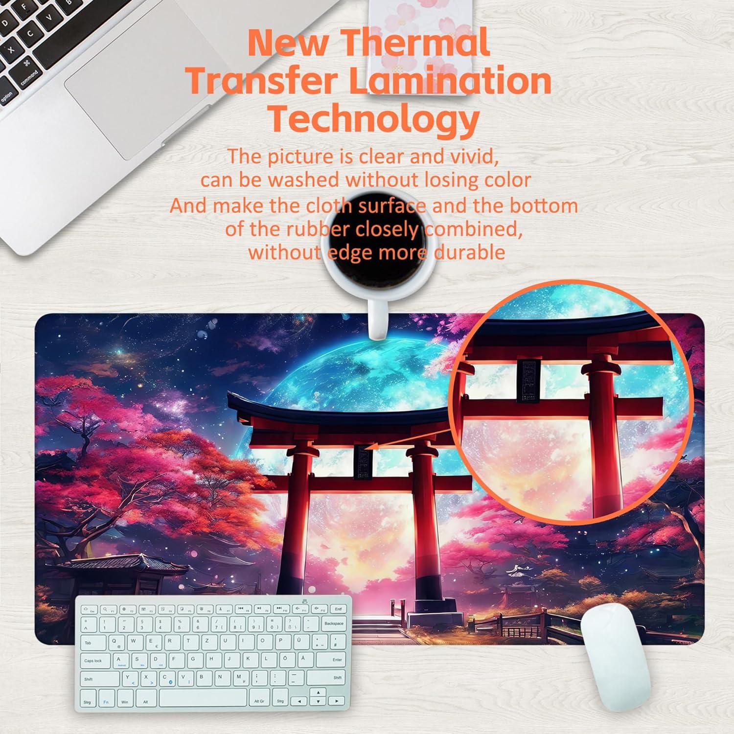 Alfombrilla de escritorio grande KOAIWPAE Anime Torii Gate 80x40cm