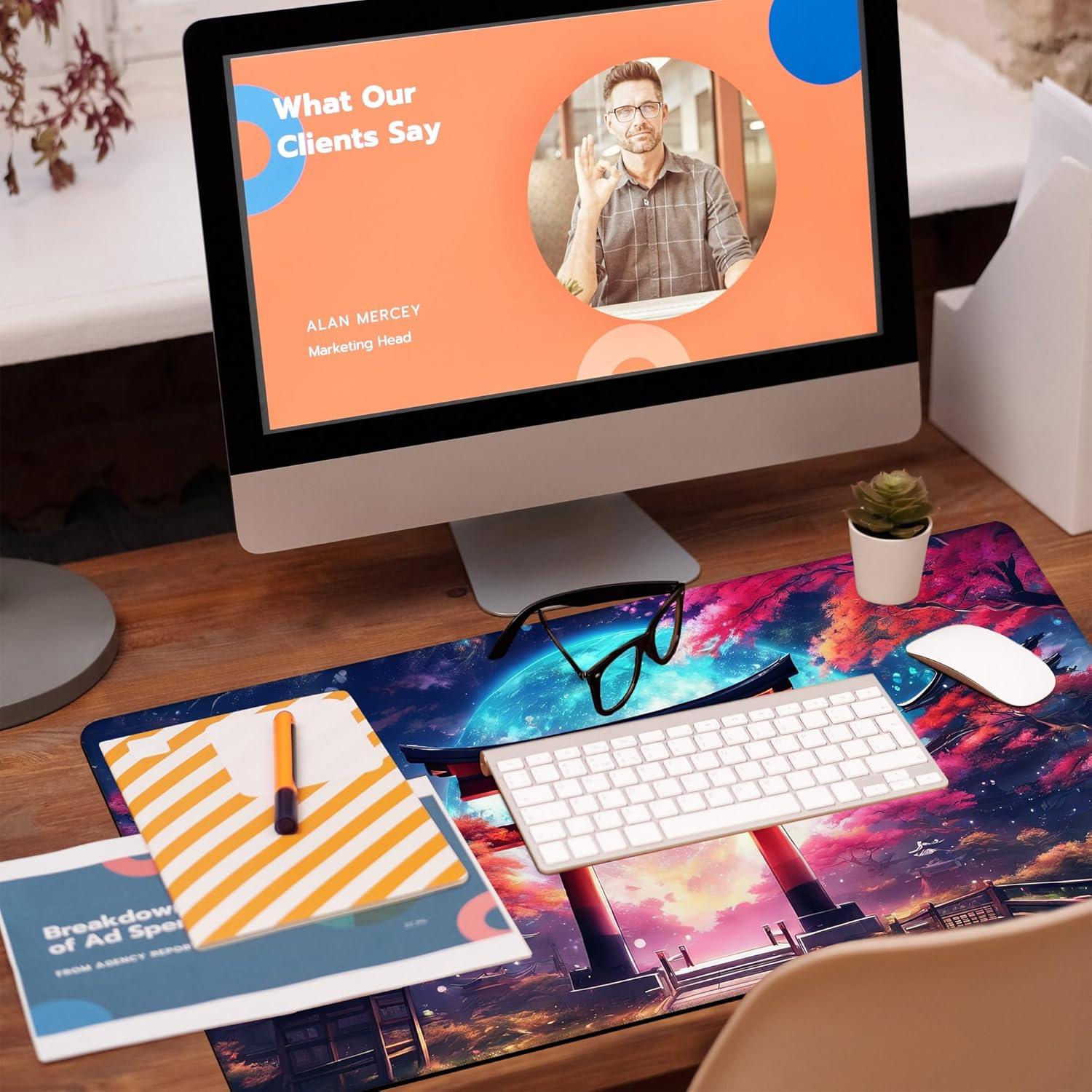 Alfombrilla de escritorio grande KOAIWPAE Anime Torii Gate 80x40cm