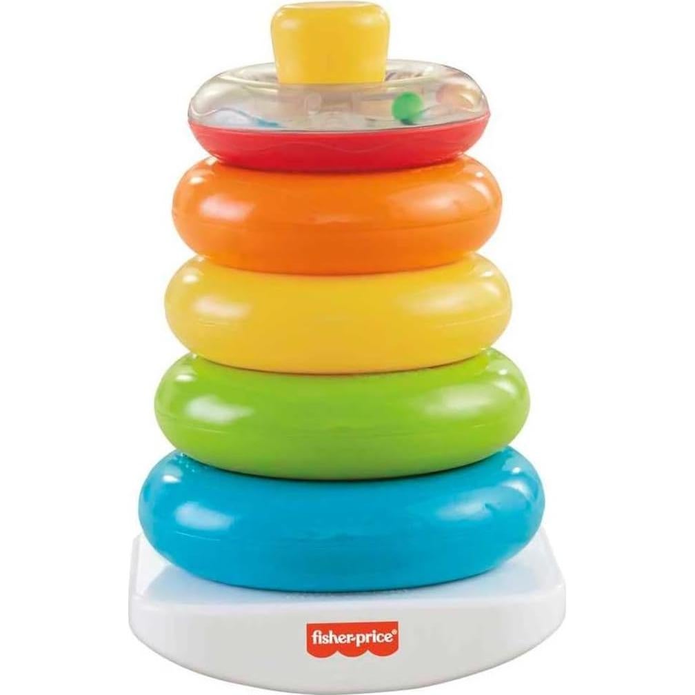 Juego de Juguetes para Bebés Fisher-Price Rock-a-Stack y Bloques
