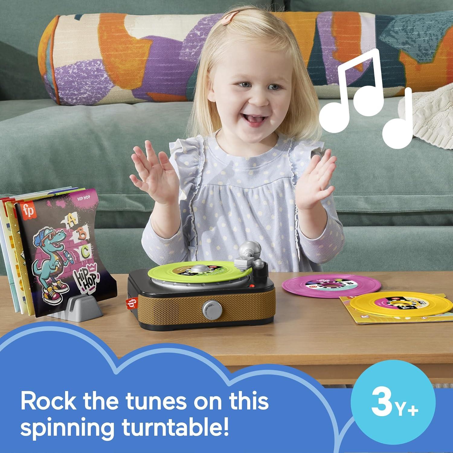 Musical Toy, Rockin’ Record Player for Preschool Pretend Play for Kids Ages 3+ Year