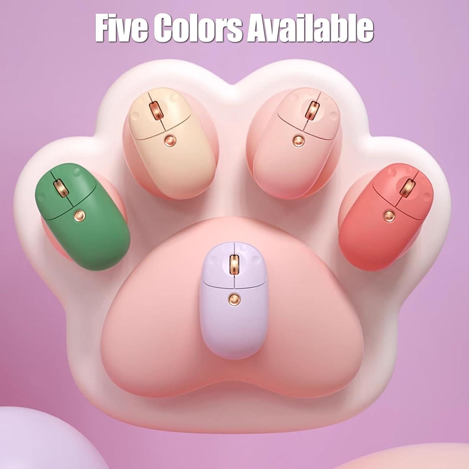 Ratón Inalámbrico TISHLED Patita de Gato Kawaii 2.4GHz/Bluetooth