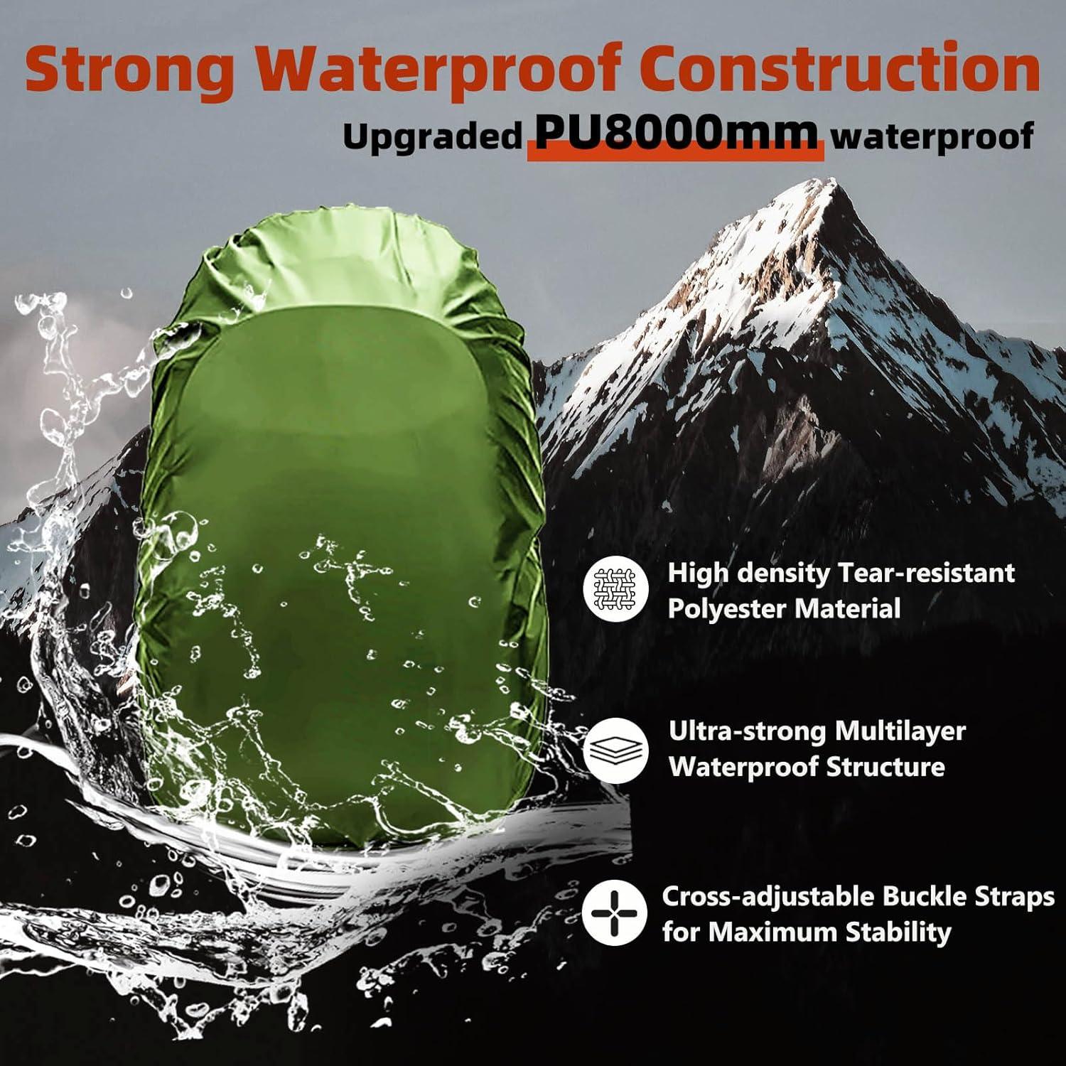 Cubierta de Mochila Impermeable Frelaxy S Verde Militar 8000mm