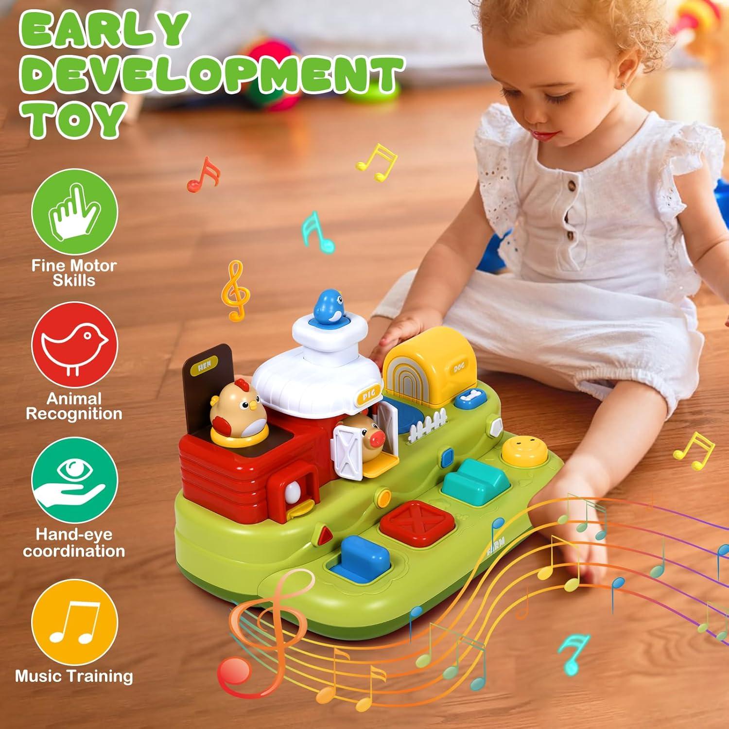 Juguete Interactivo Musical de Animales de Granja Qishu