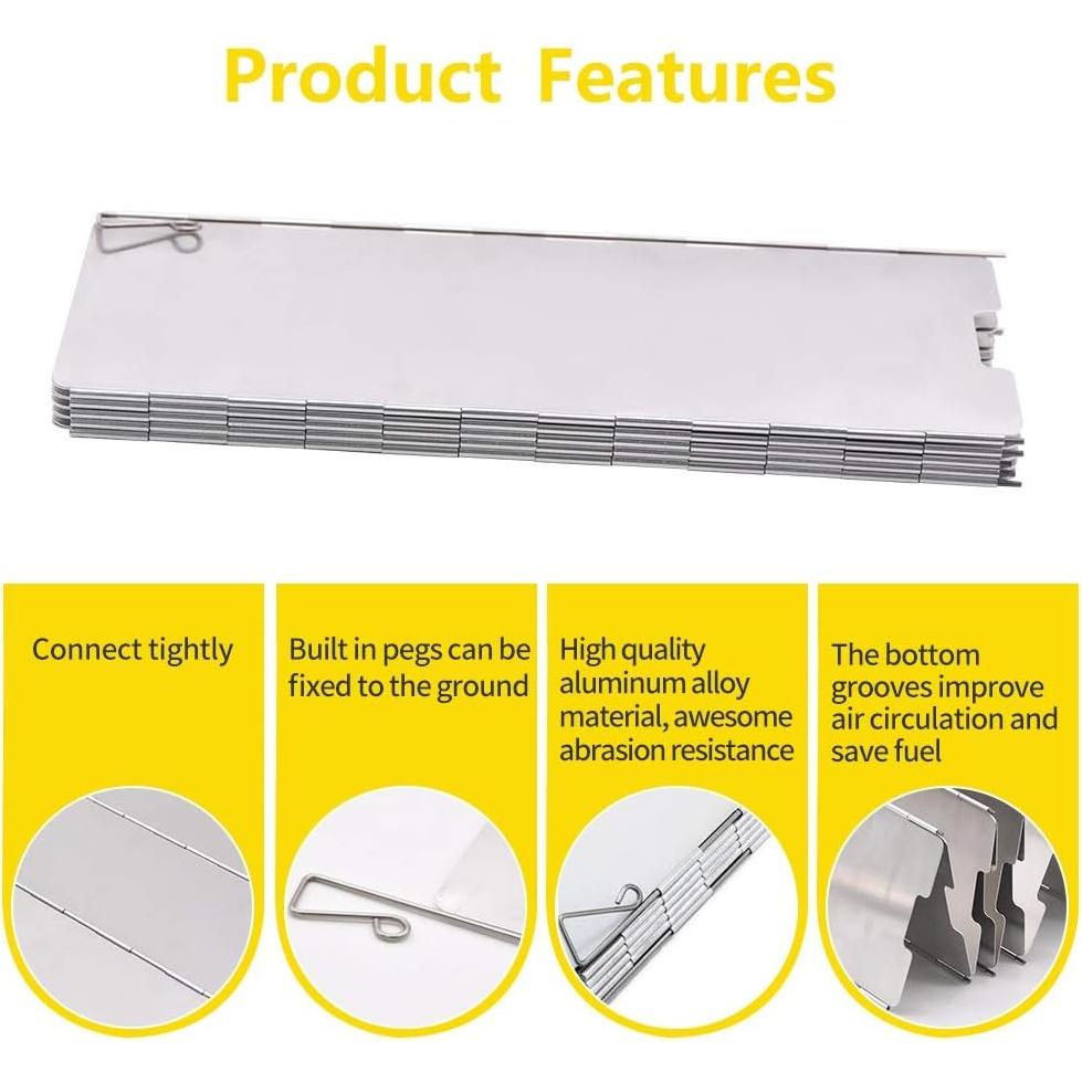 Paravientos de Estufa LFSEMINI 10 Placas Aluminio Camping