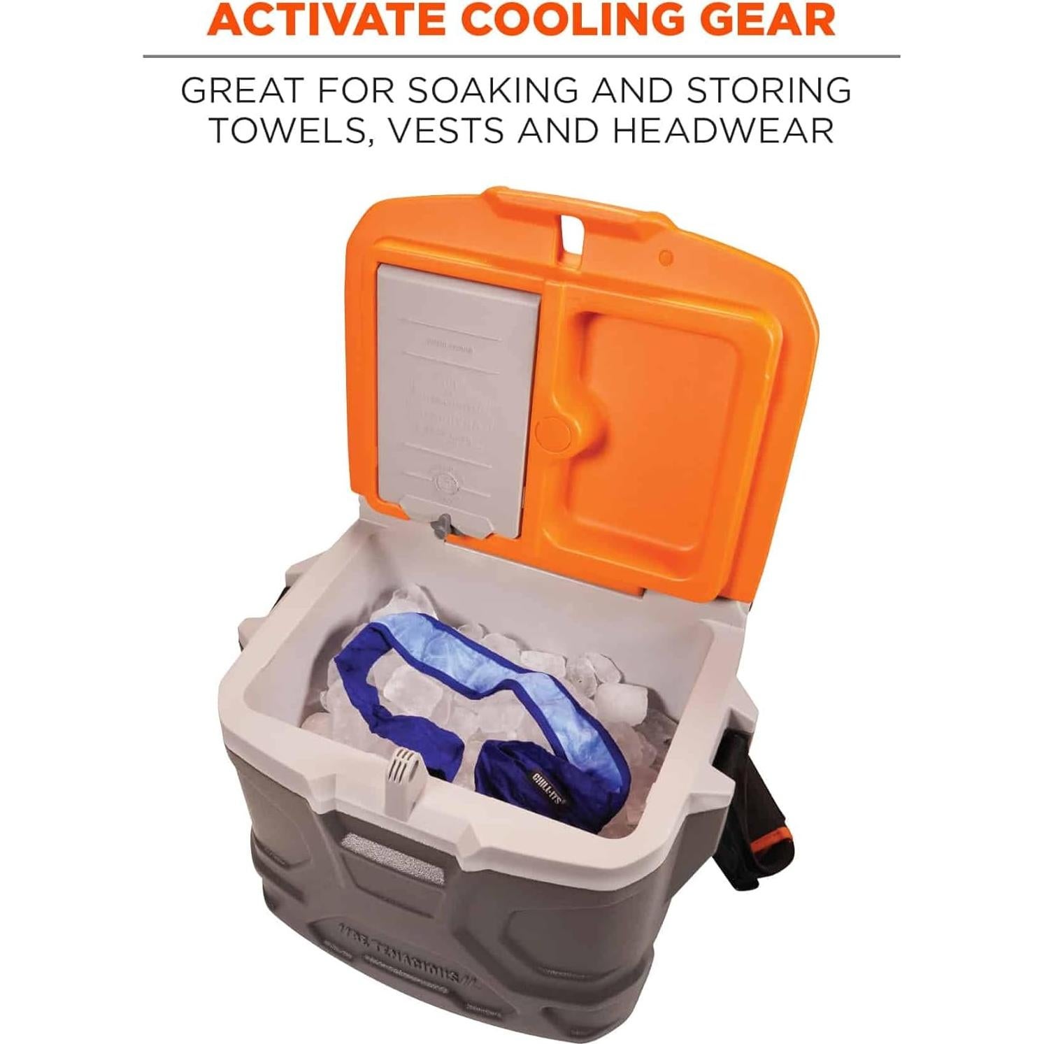 Cooler Duro Ergodyne Chill-Its 5170 16.1L Aislado Naranja