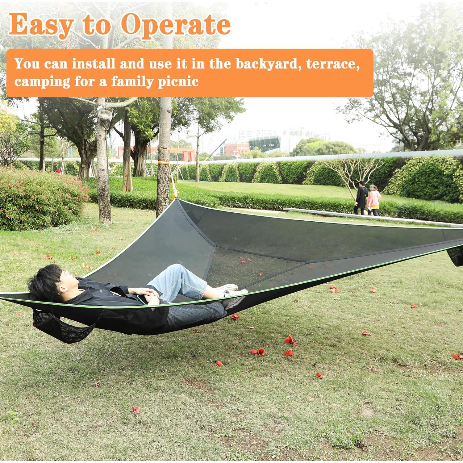 Hamaca Triangular de Camping ISTATSO 400 cm 454 kg para 2-6 Personas