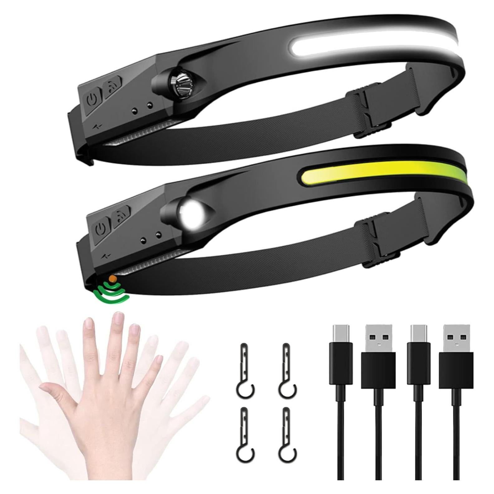 Linterna Frontal Recargable LED Kathluce - Paquete de 2