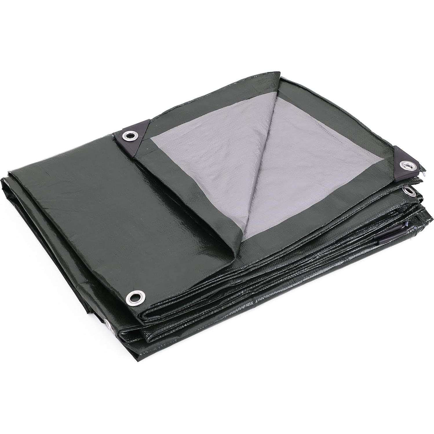 Lona de Protección Kotap 1.83 x 2.44 m Alta Resistencia Verde-Plata