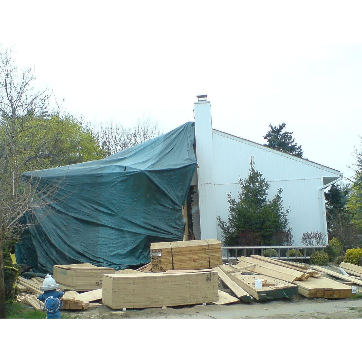 Lona de Protección Kotap 1.83 x 2.44 m Alta Resistencia Verde-Plata