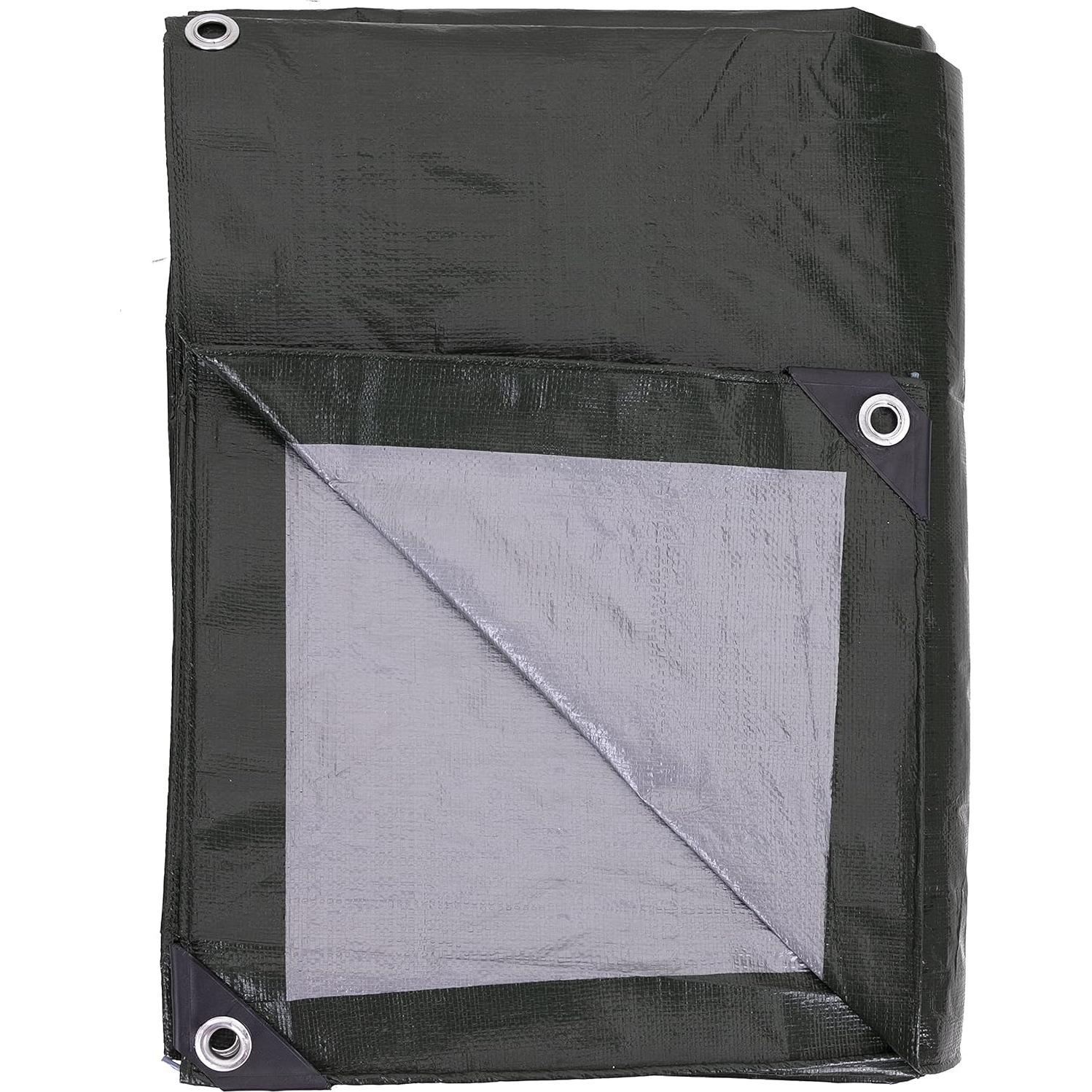 Lona de Protección Kotap 1.83 x 2.44 m Alta Resistencia Verde-Plata