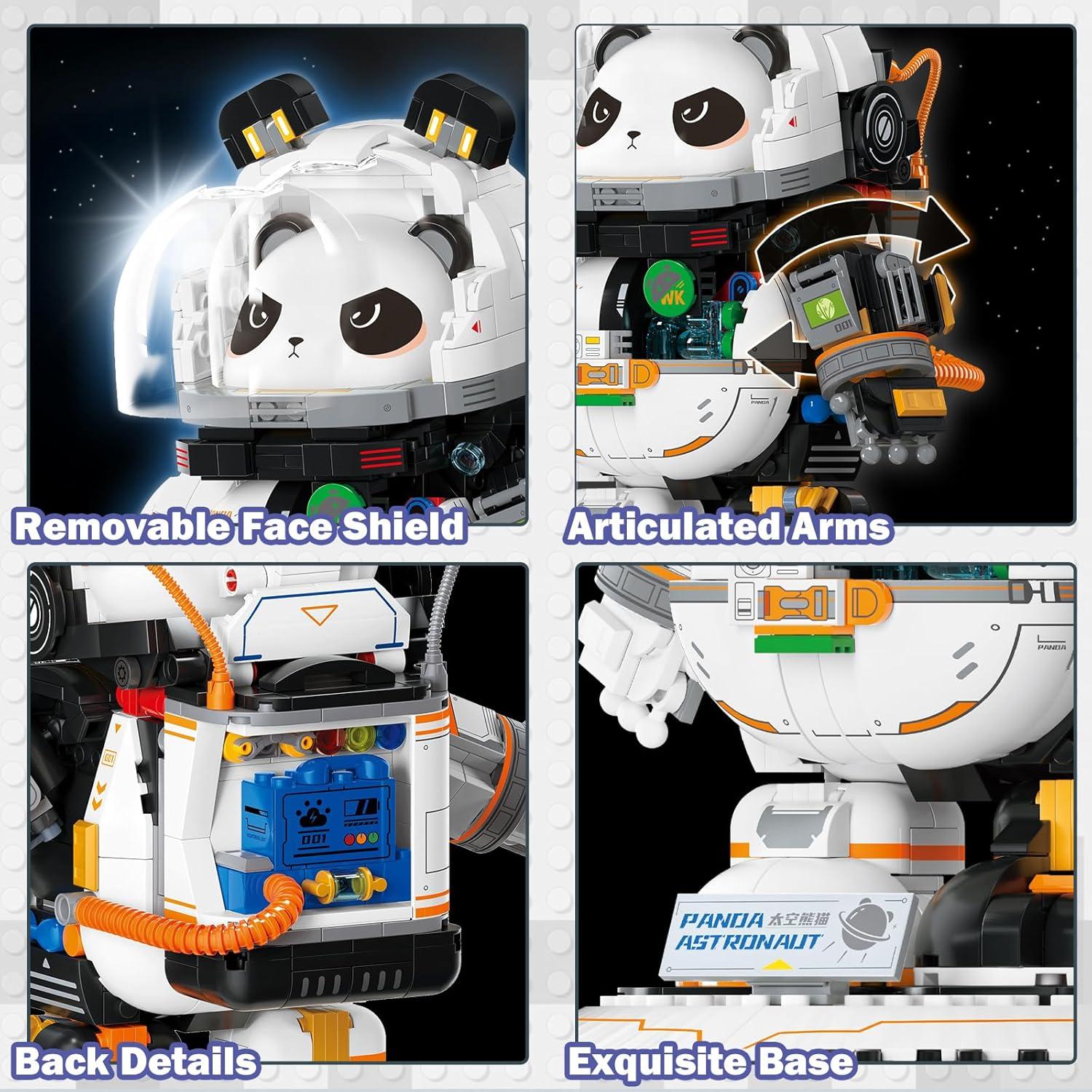 JMBricklayer Panda Astronauta 829 Piezas Juguete de Construcción