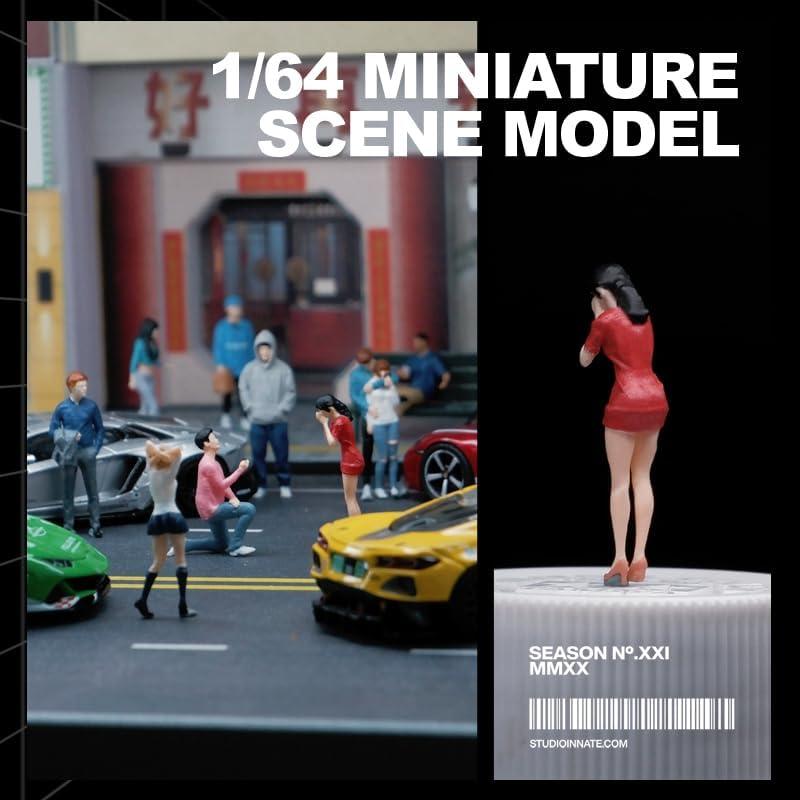 Figuras de Resina Pintadas a Mano Scenpoch 1:64 Miniaturas