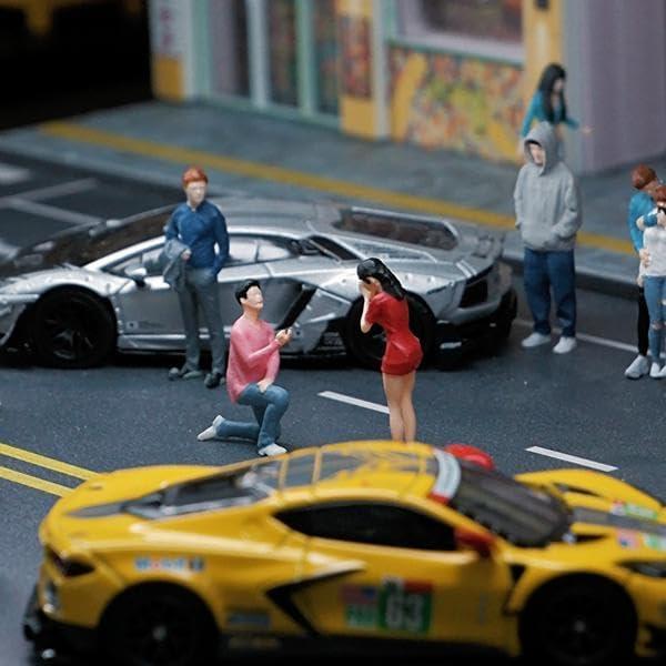 Figuras de Resina Pintadas a Mano Scenpoch 1:64 Miniaturas