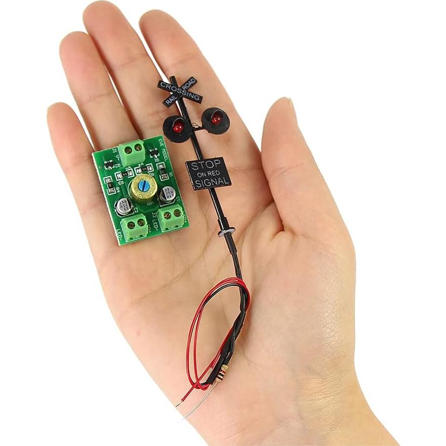 Señal de Cruce de Ferrocarril HO Evemodel JTD877RP LED