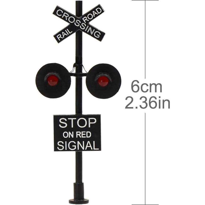 Señal de Cruce de Ferrocarril HO Evemodel JTD877RP LED