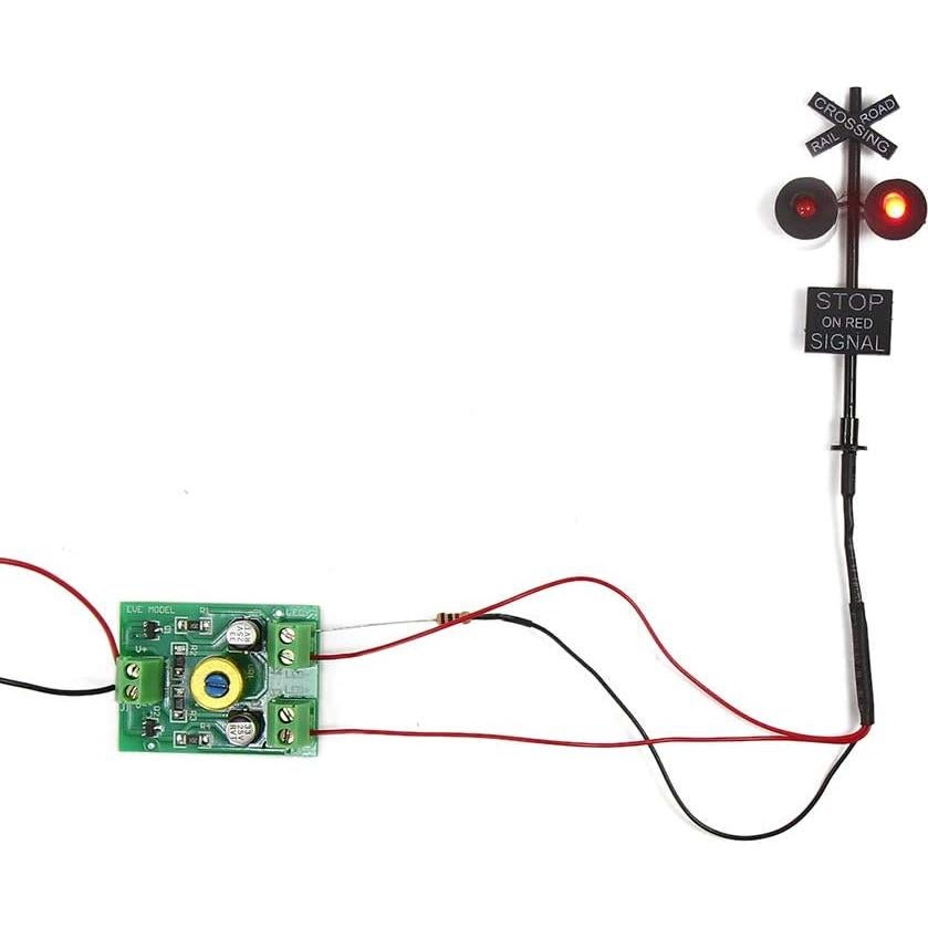Señal de Cruce de Ferrocarril HO Evemodel JTD877RP LED