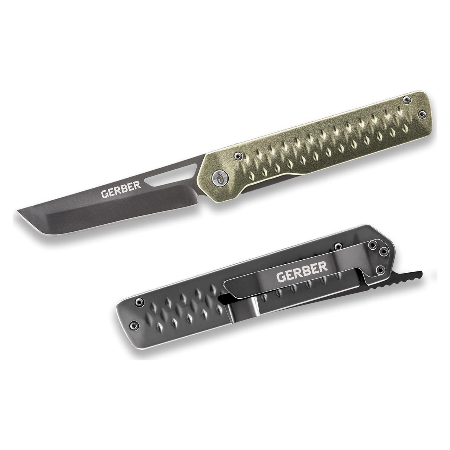 Cuchillo Plegable Gerber Ayako Verde EDC 8.89 cm Acero Inoxidable