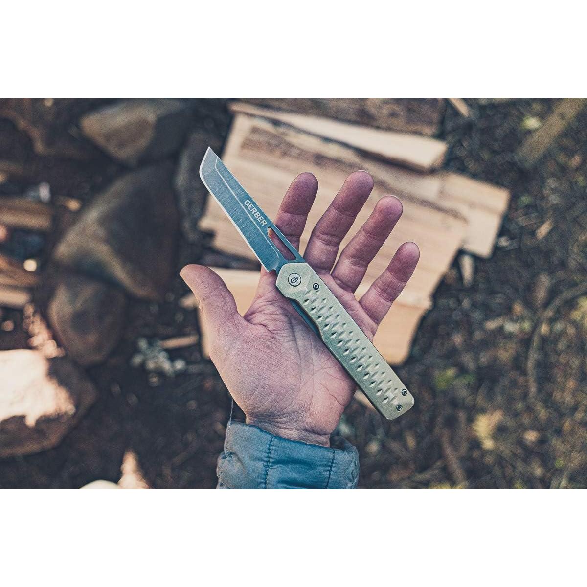 Cuchillo Plegable Gerber Ayako Verde EDC 8.89 cm Acero Inoxidable