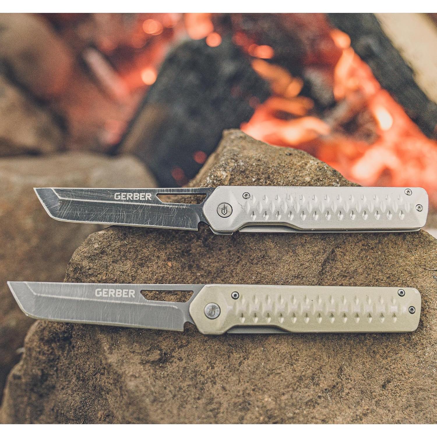 Cuchillo Plegable Gerber Ayako Verde EDC 8.89 cm Acero Inoxidable