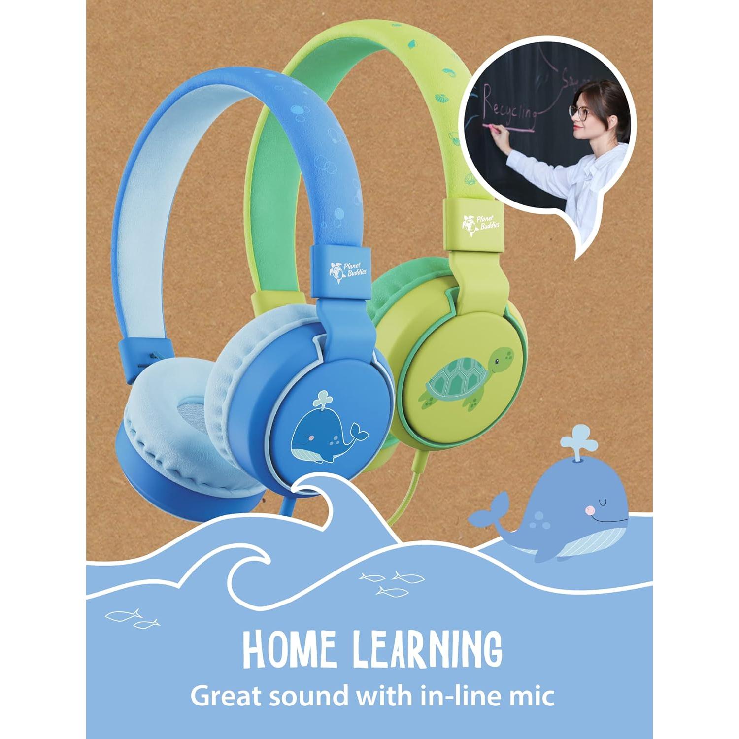 Auriculares Planet Buddies Niños Ballena 85dB Plegables