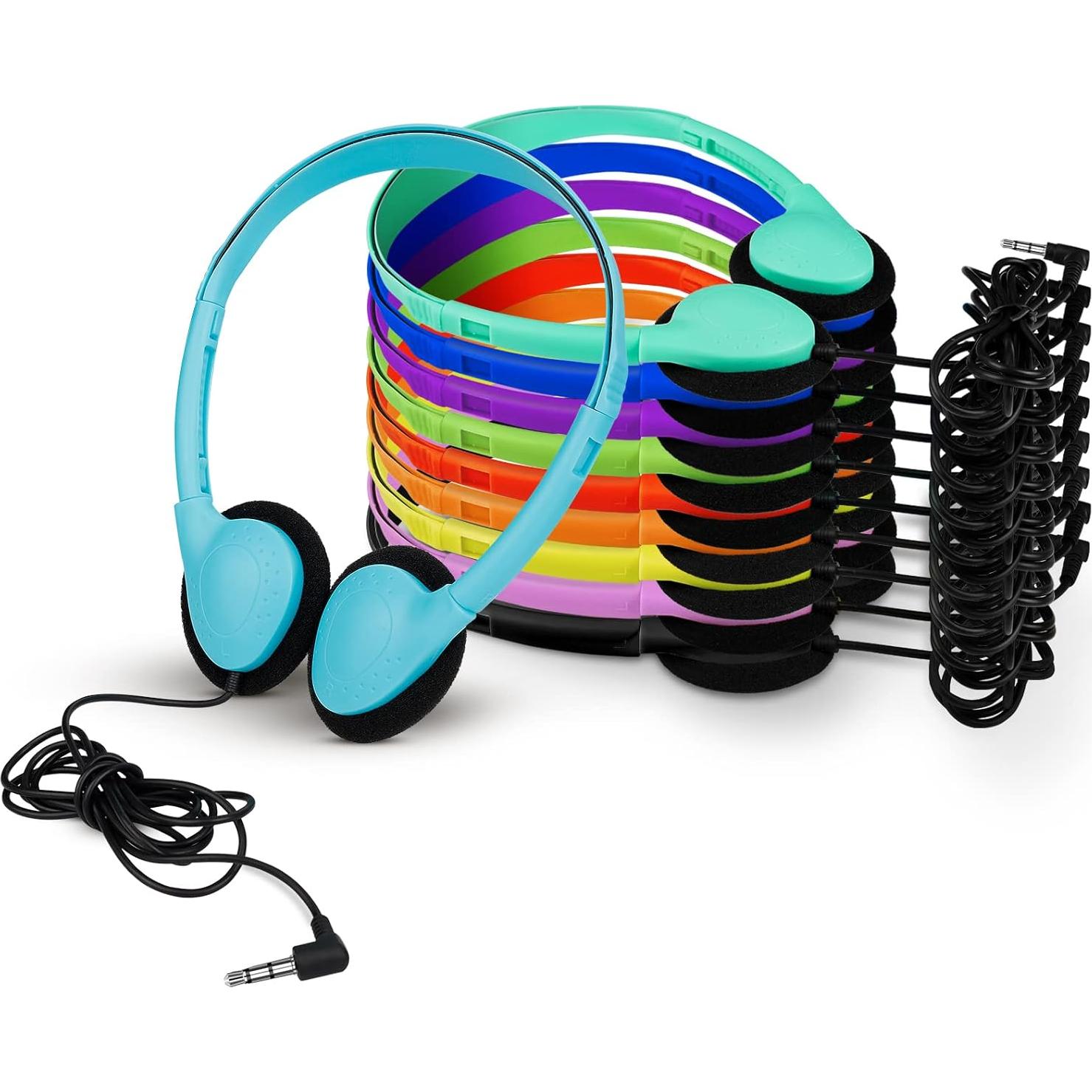 Auriculares a Granel YFSFQS para Aula - 10 Unidades Colores Mixtos