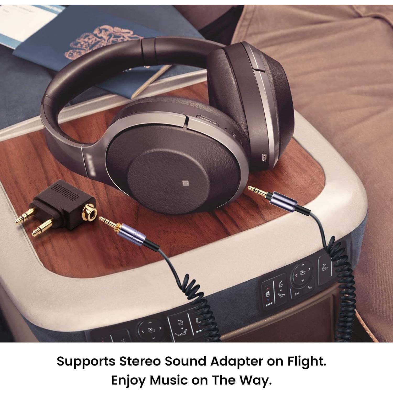 Cable de audio en espiral Weishan 3.5mm con adaptador 6.35mm