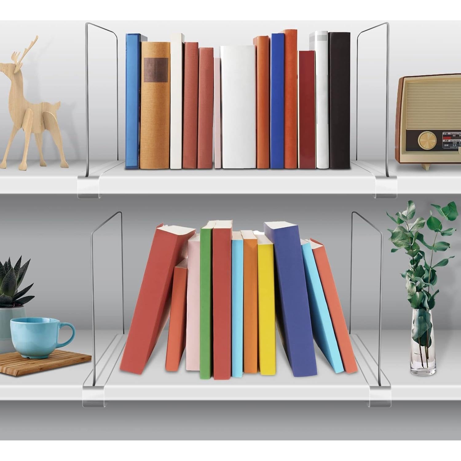 Divisores de Estante Acrílicos OMGelic 4PCS 23.6x27.9cm