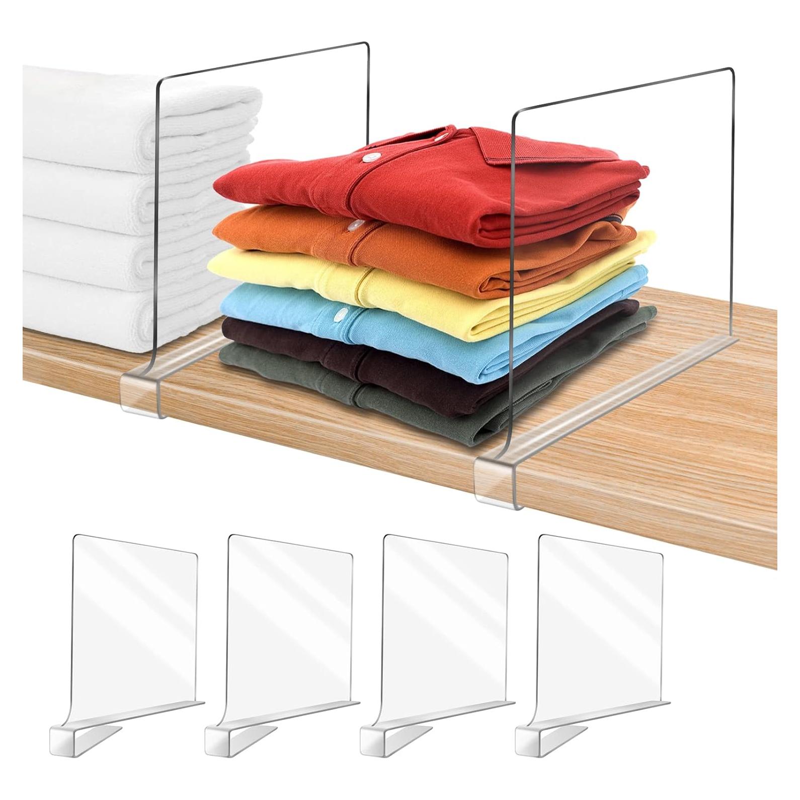 Divisores de Estantes Acrílicos OMGelic 4PCS 23.6x27.9cm