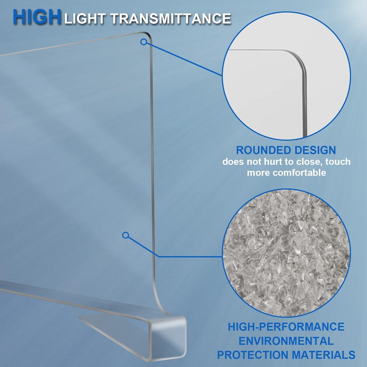 Divisores de Estantes Acrílicos OMGelic 4PCS 23.6x27.9cm