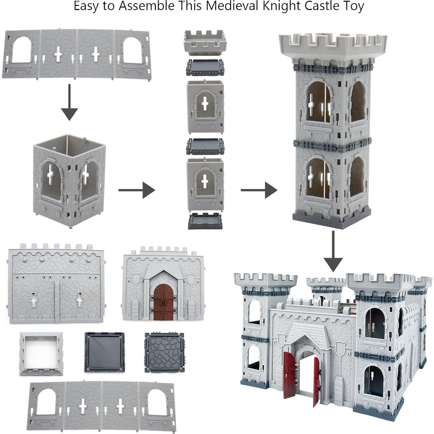 Set de Construcción Castillo Medieval Plustopoy con 212 Figuras