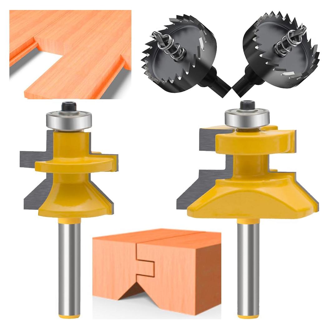 Juego de Brocas de Router TAIWAIN 1/4" Carburo 2 Pcs