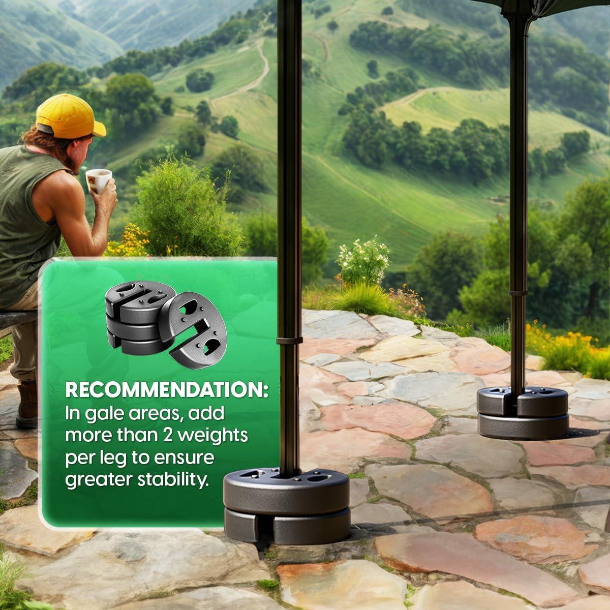 Juego de 4 Pesas para Carpa US Weight 18.14 kg con Correa