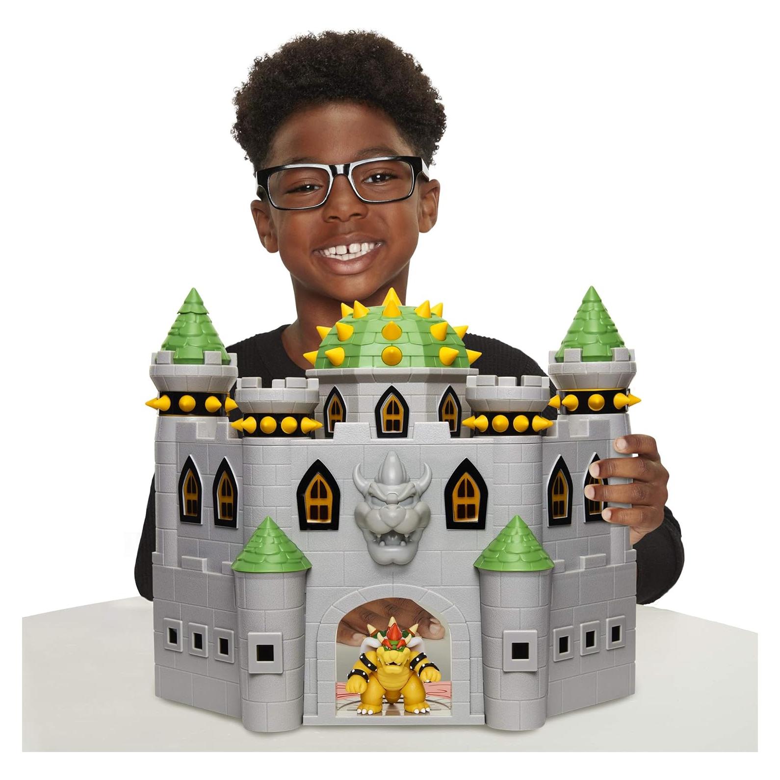 Castillo de Bowser Deluxe Nintendo con figura de 6.35 cm