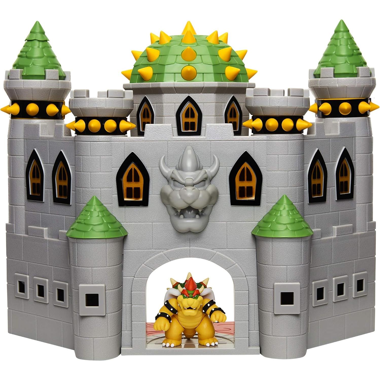Castillo de Bowser Deluxe Nintendo con figura de 6.35 cm
