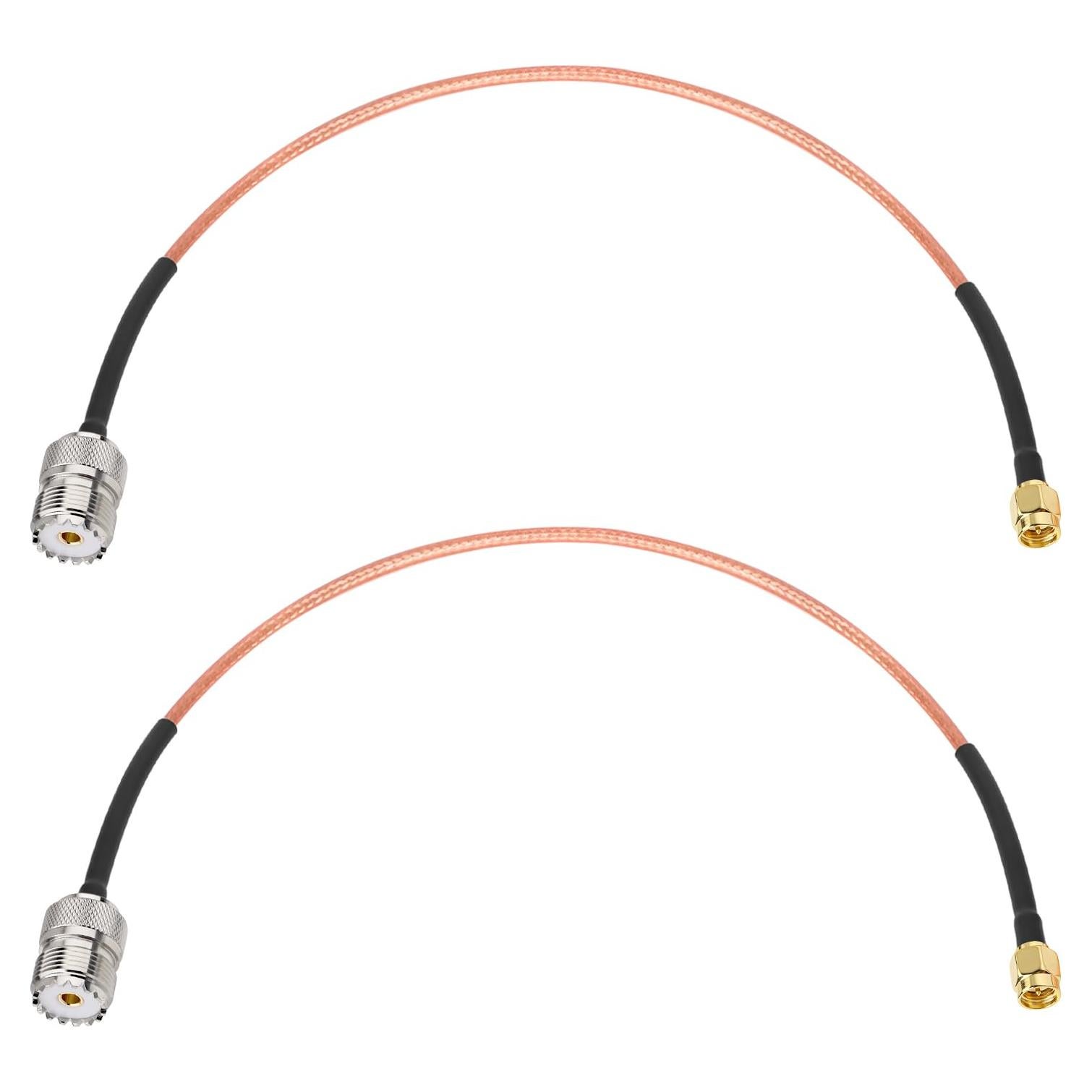 Cable Coaxial SMA Macho a UHF Hembra SO239 30.48 cm 2PCS