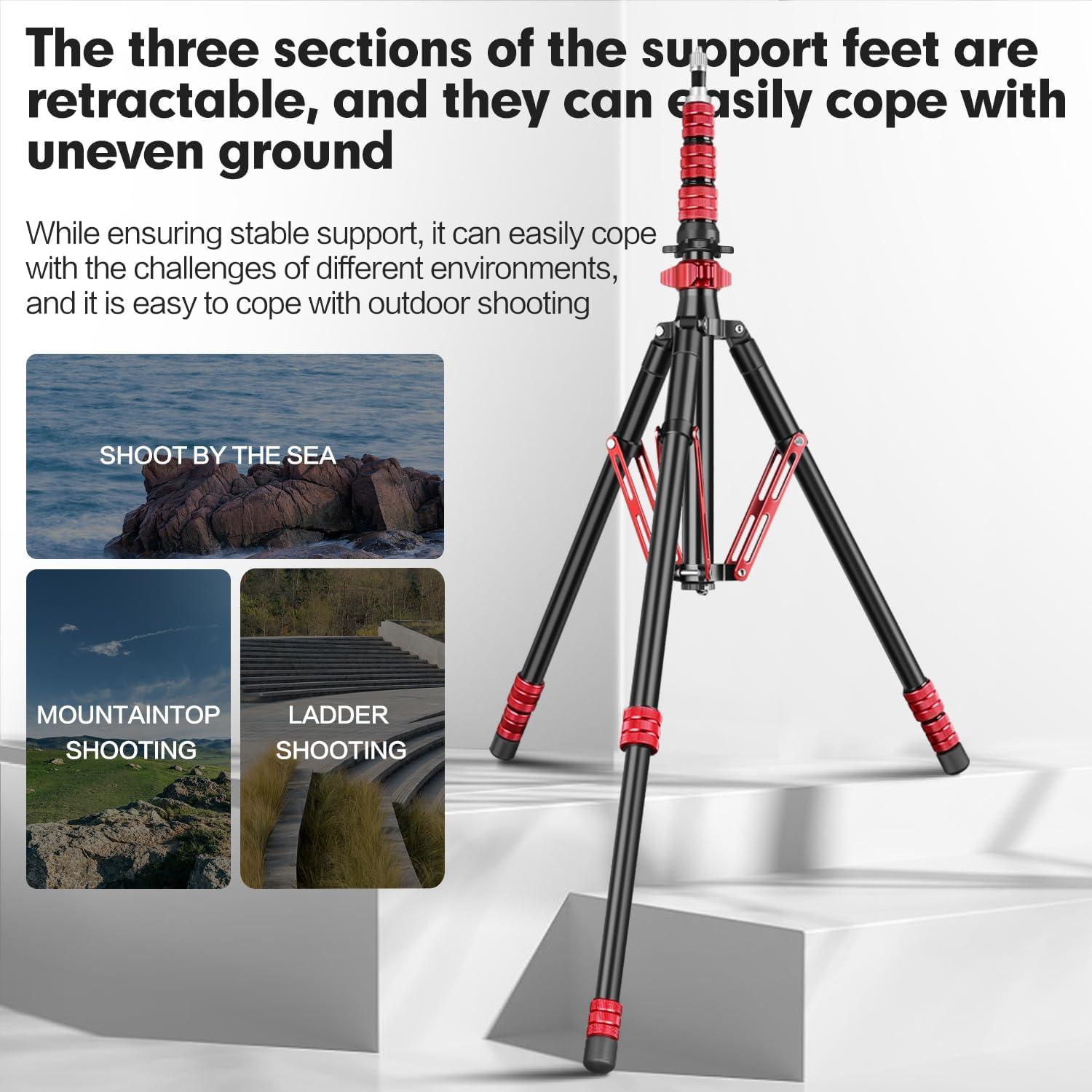 Trípode de Luz Ajustable Aluminio 222cm con Bolsa - MT-02S