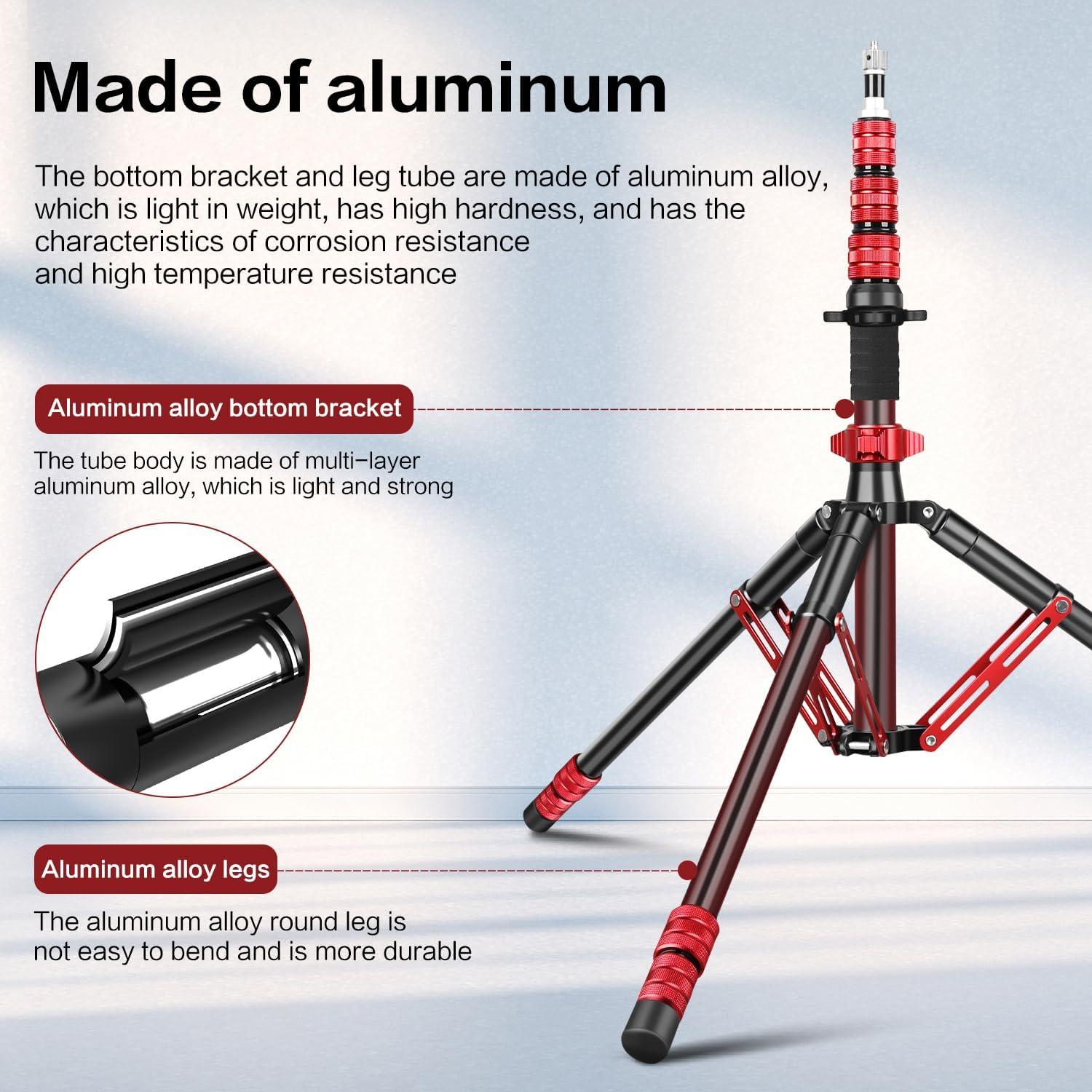 Trípode de Luz Ajustable Aluminio 222cm con Bolsa - MT-02S