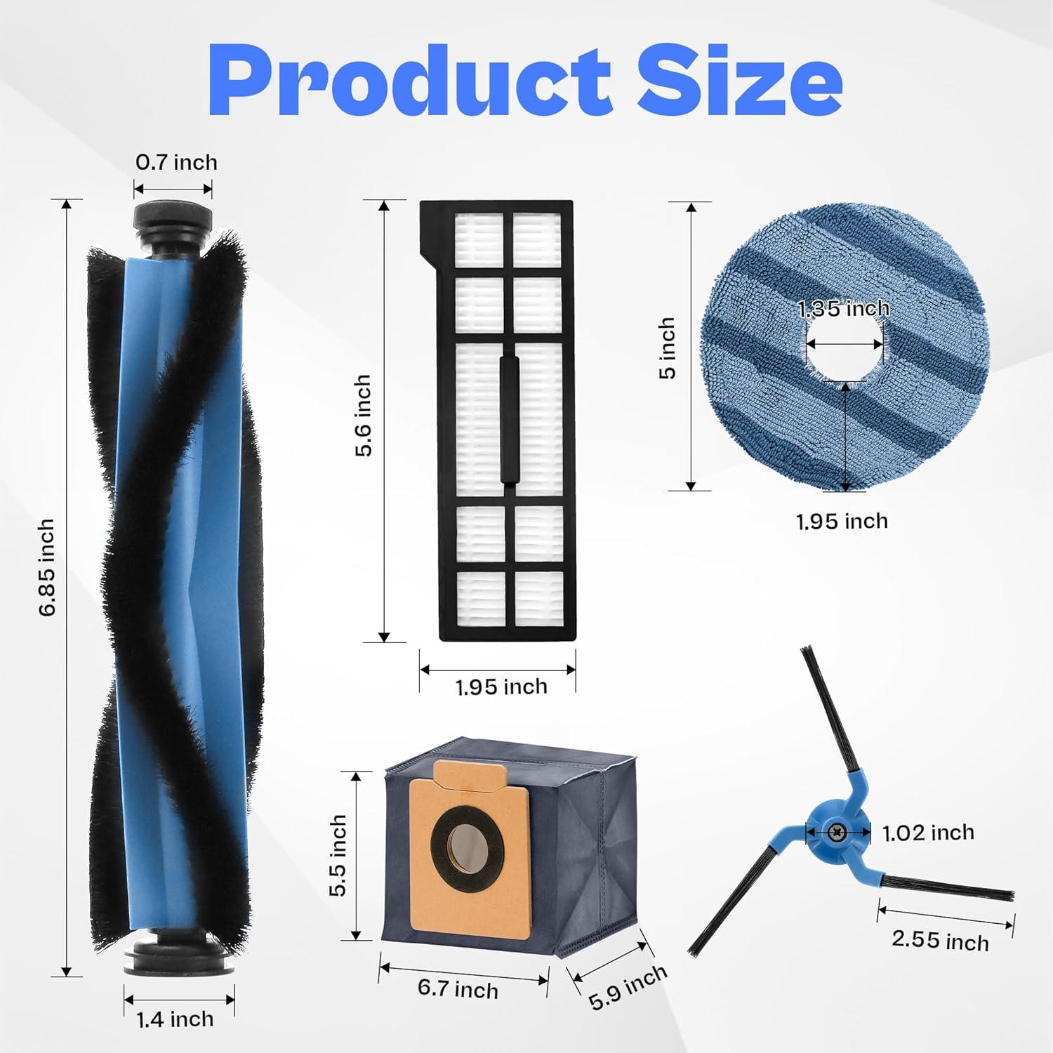 21 Piezas Repuesto Eufy X10 Pro Omni - Cepillo, Filtros, Mopas