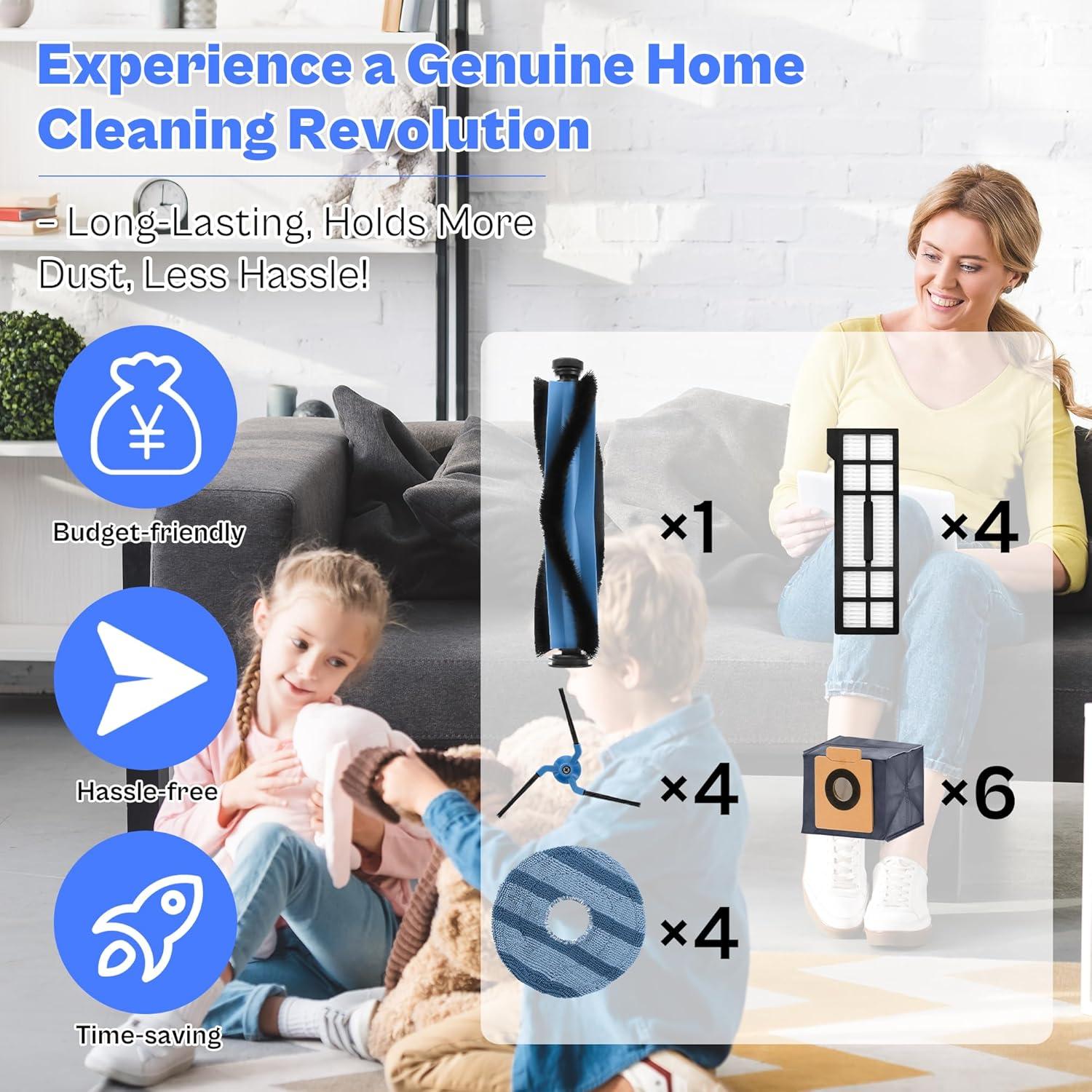 21 Piezas Repuesto Eufy X10 Pro Omni - Cepillo, Filtros, Mopas