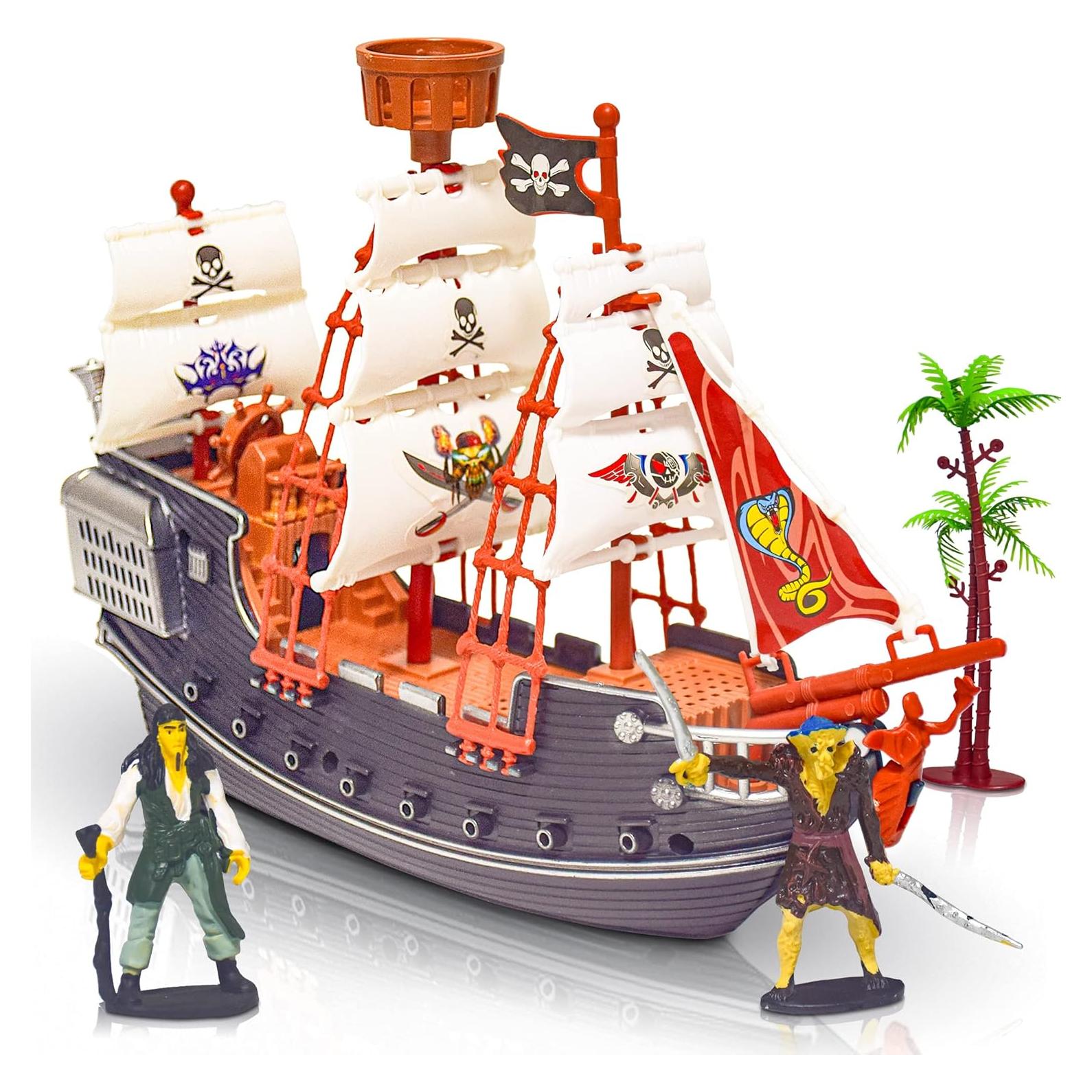 Juego de Barco Pirata ArtCreativity 25 cm con 2 Figuras