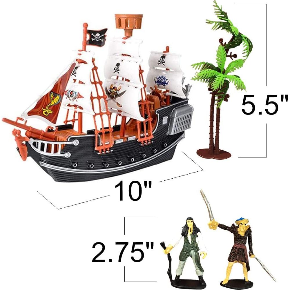 Juego de Barco Pirata ArtCreativity 25 cm con 2 Figuras