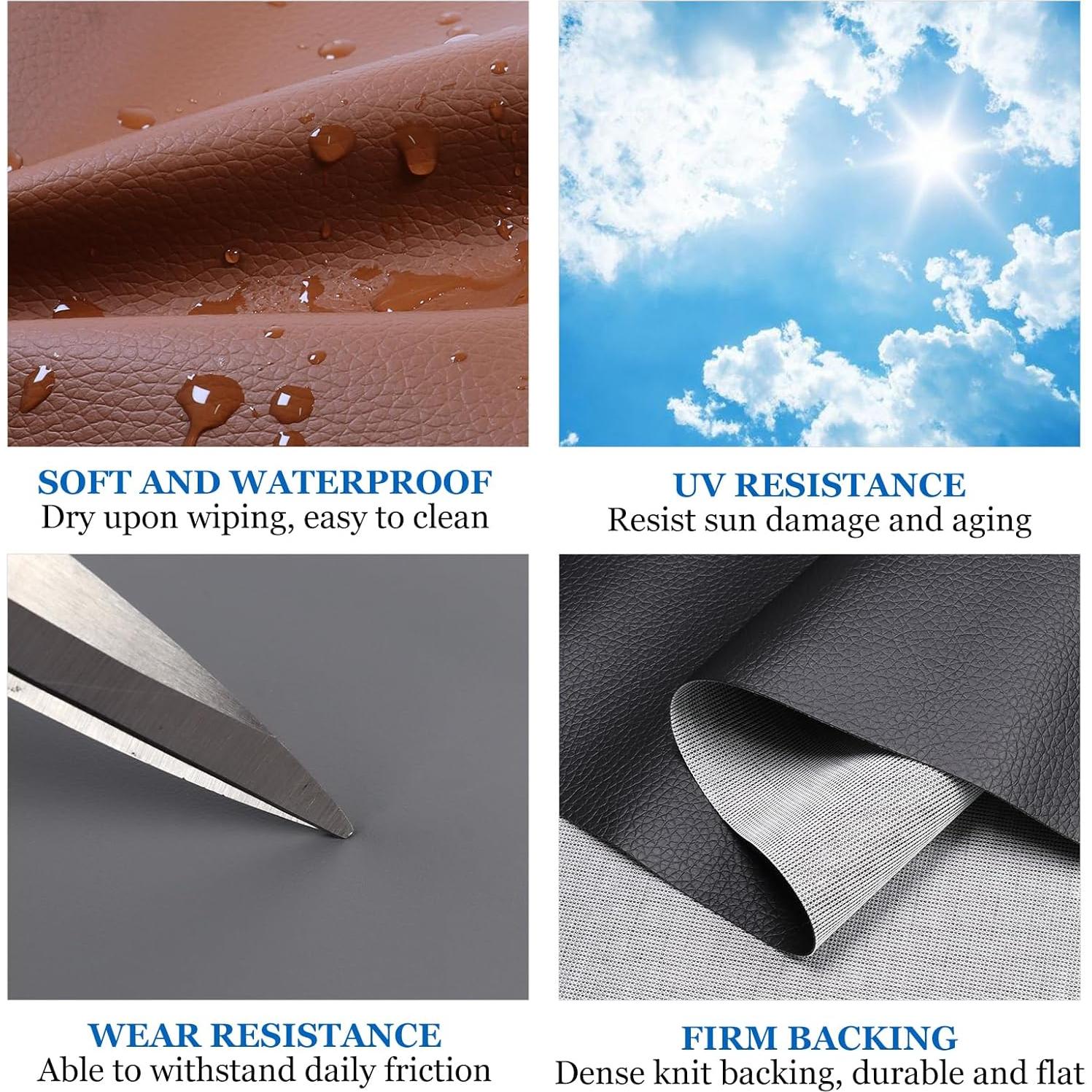 Tela Sintética Impermeable HBU 137x76cm Negro para Tapicería