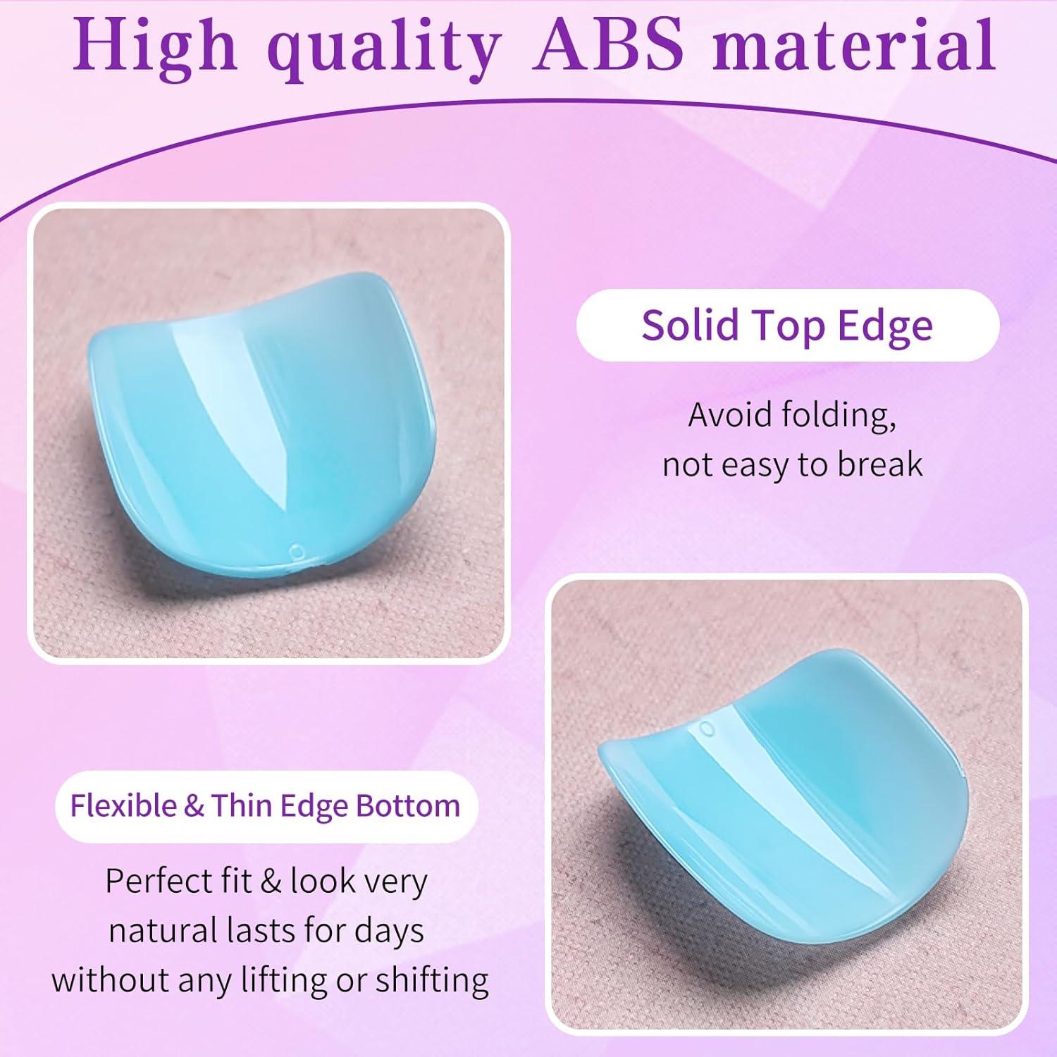 240 Uñas Postizas Cortas para Pies Lifextol - Azul Bebé