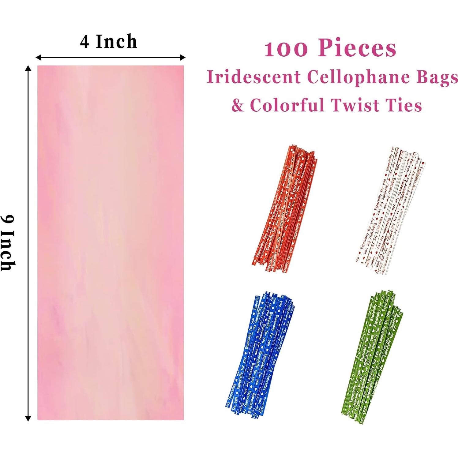 Bolsas de Celofán Holográficas Yotelab 10x23 cm - 100 Piezas