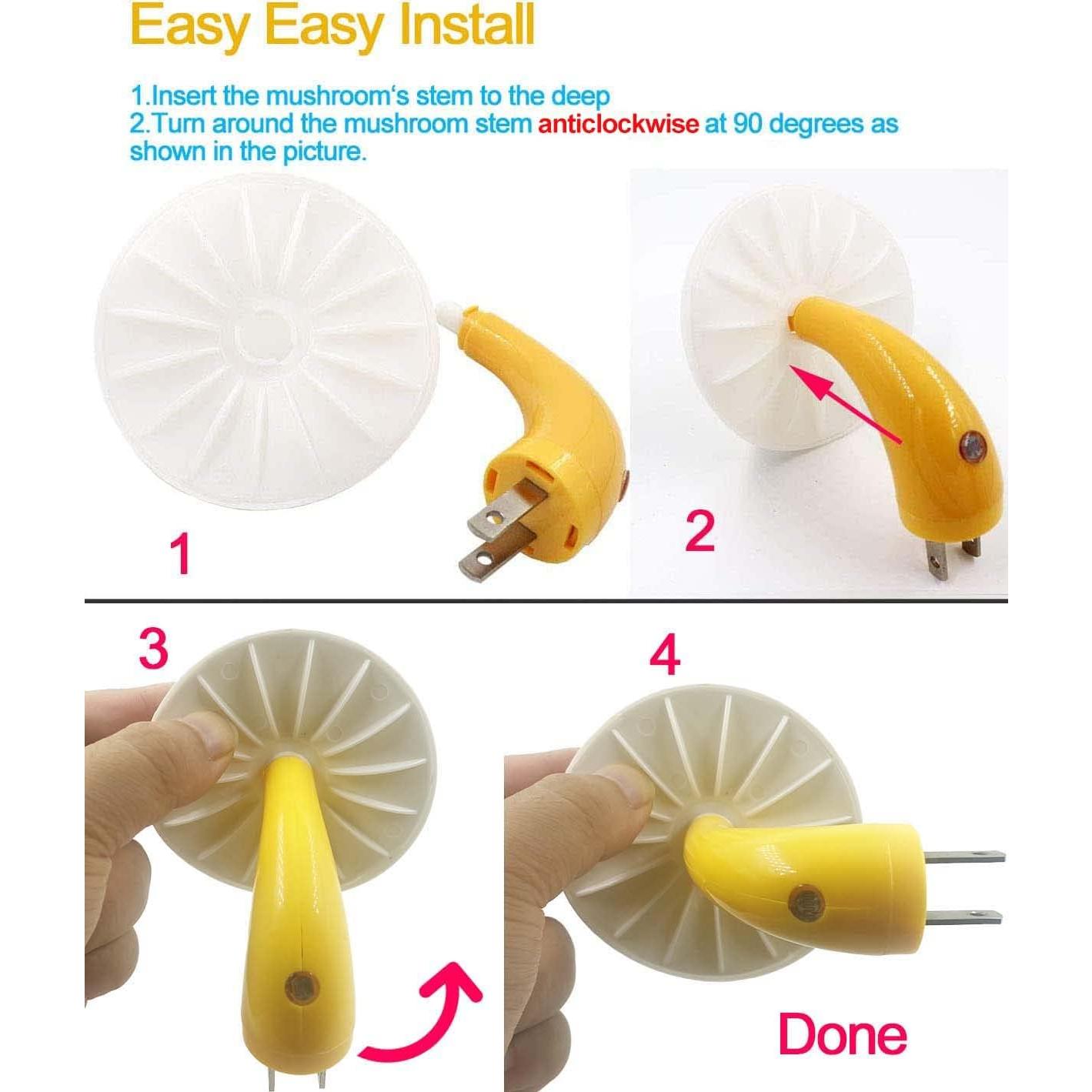 Lámpara de Noche LED UTLK en Forma de Hongo con Sensor