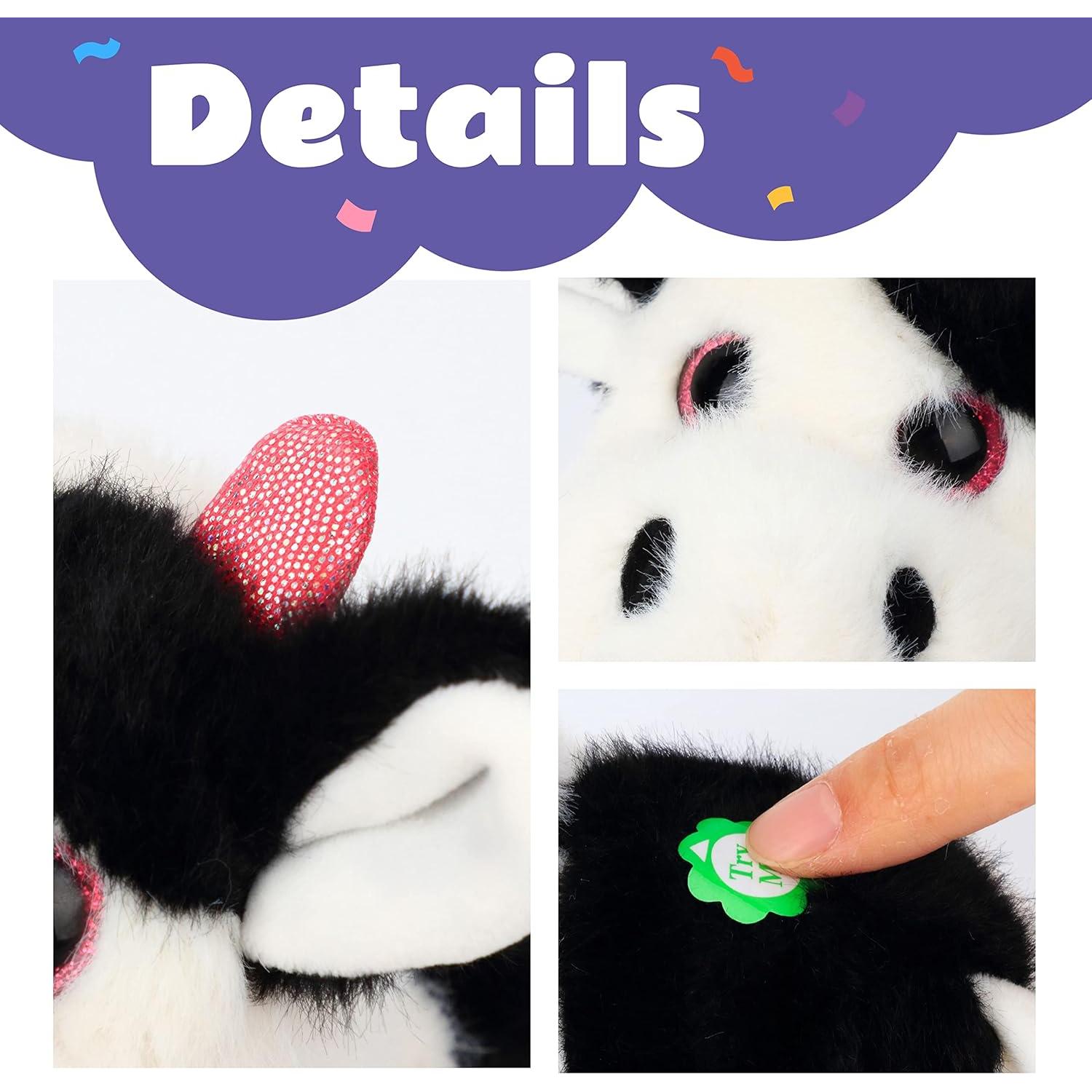 Juguete de Peluche Interactivo Cuteoy Vaca Negra 20cm