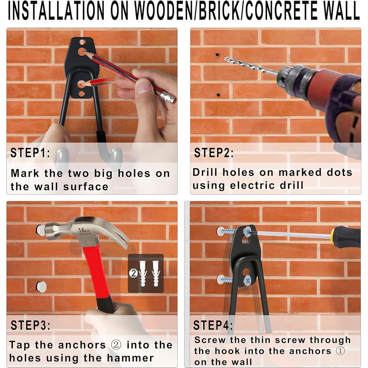 Ganchos de Almacenamiento KOFANI 16 Piezas Alta Resistencia