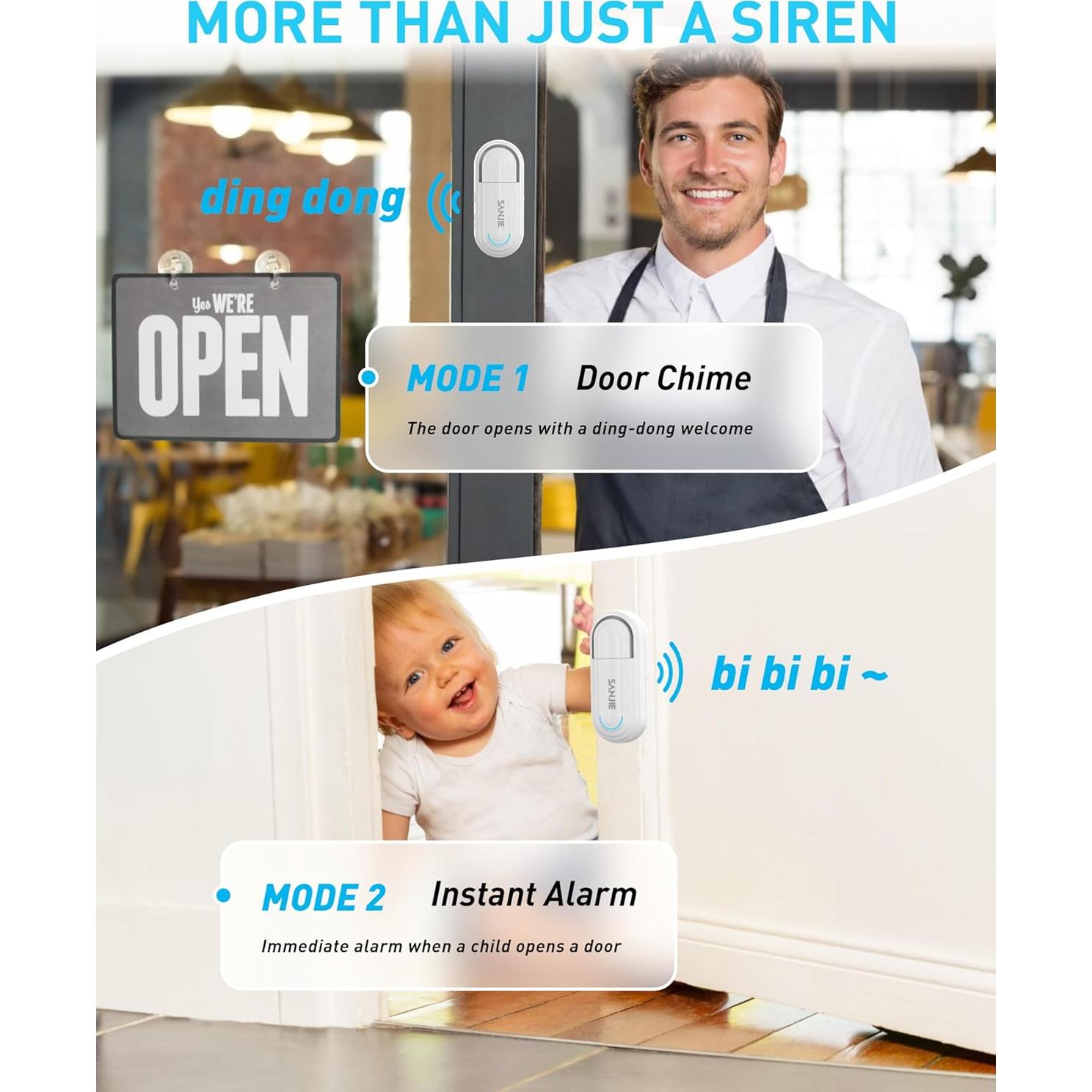 Alarma Inalámbrica Sanjie para Puerta y Ventana 120dB